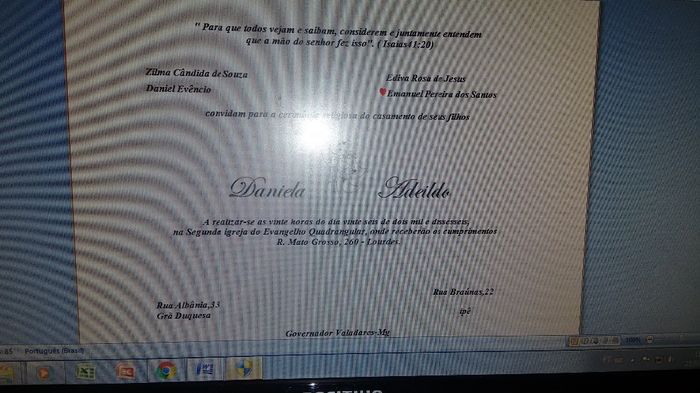 convite de casamento 