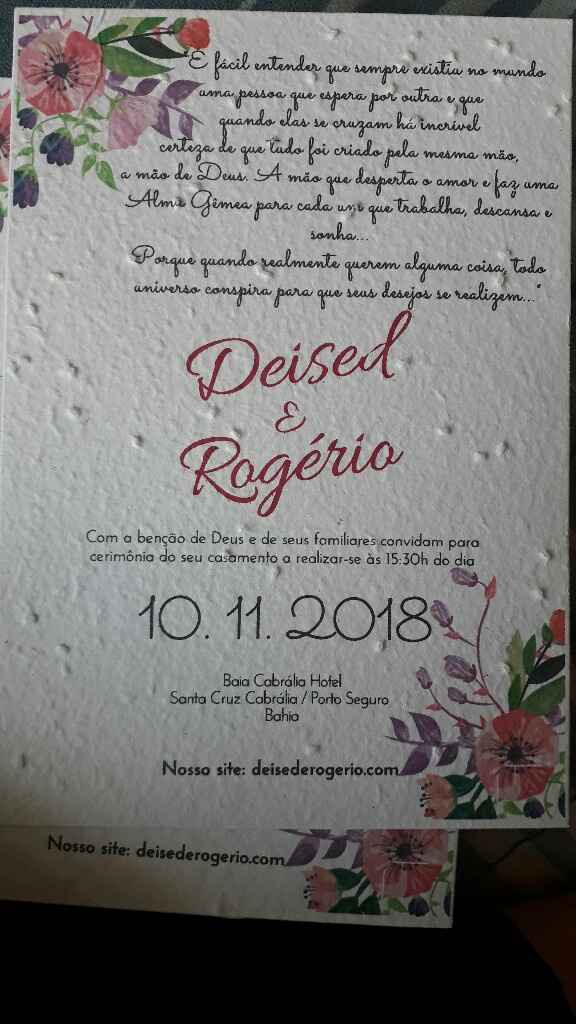 Convite papel semente #vemver - 2