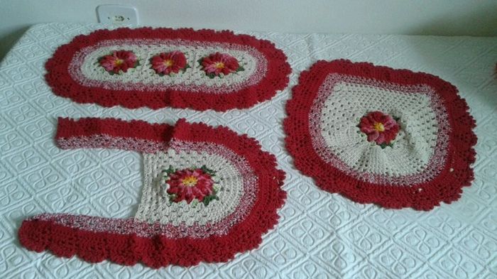Tapetinhos de croché para o mercado enxoval. - 4