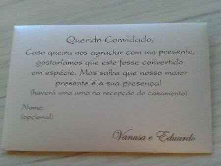Presentes de casamento - 2