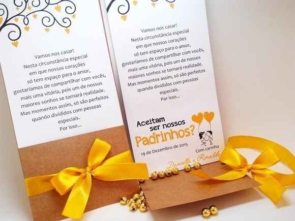 Modelo base para convite dos padrinhos