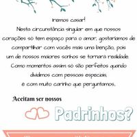 Convite para um casal de padrinhos: