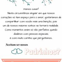 Convite para outro casal de padrinhos: