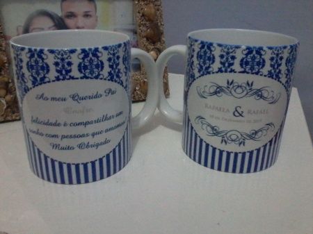 Caneca personalizada presente dos pais e avós.