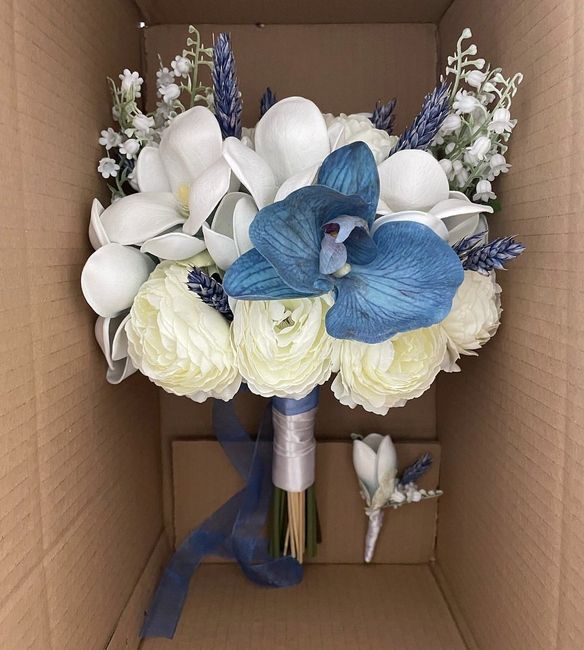 O buquê é azulzinho 💙 9