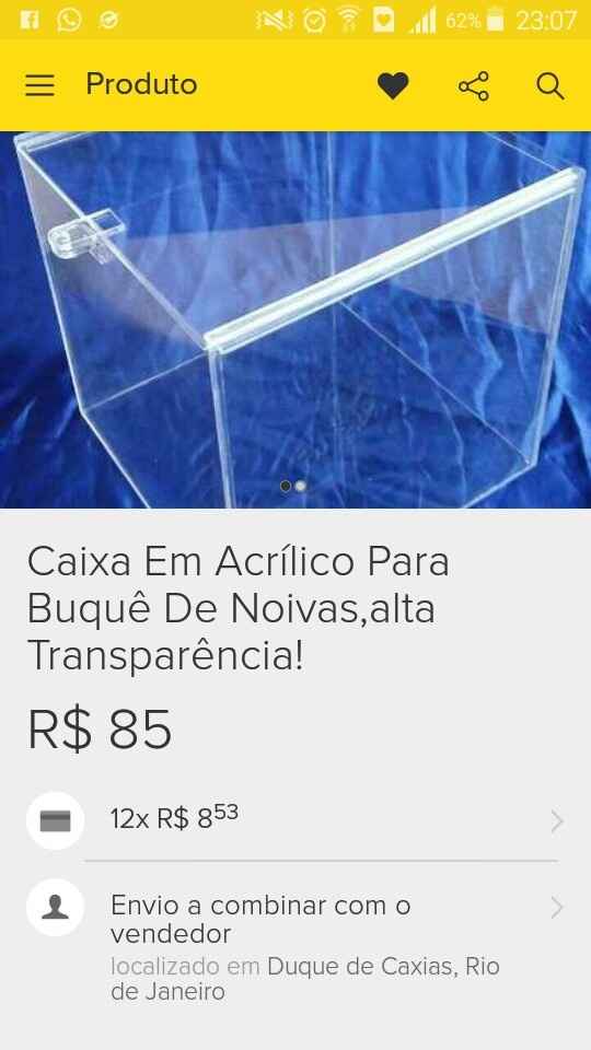 Caixa de acrílico para o buque - 1