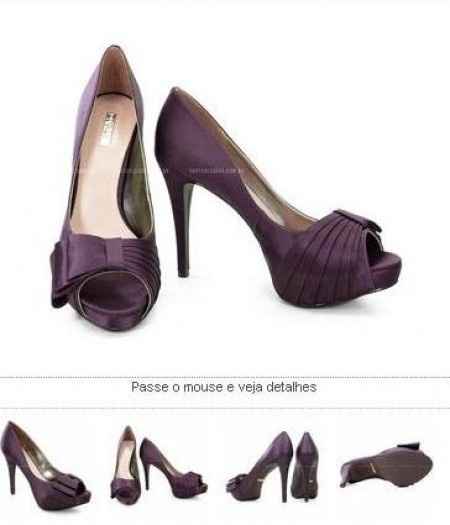 Sapato peep toe roxo