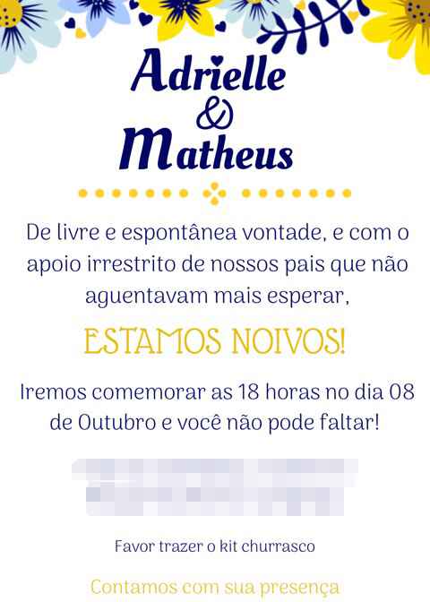 Convite de noivado - 1