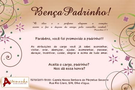Convites de padrinhos - 1