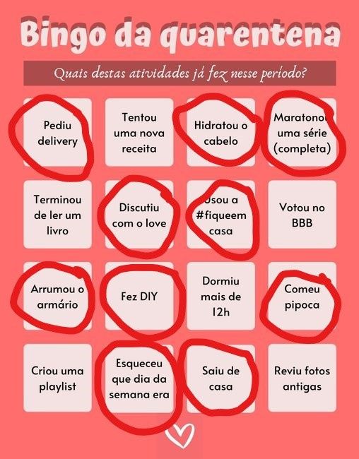 Bingo da quarentena: quem se atreve? #NoivasEmCasa 22