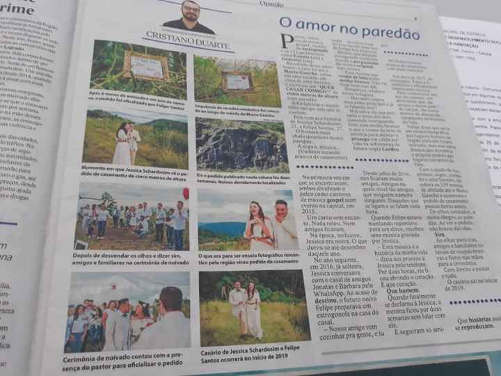Registraram meu pedido de casamento no jornal! - 1