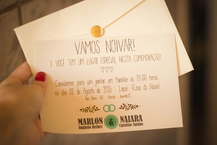 Idéias de convites para o noivado! #vemver - 6