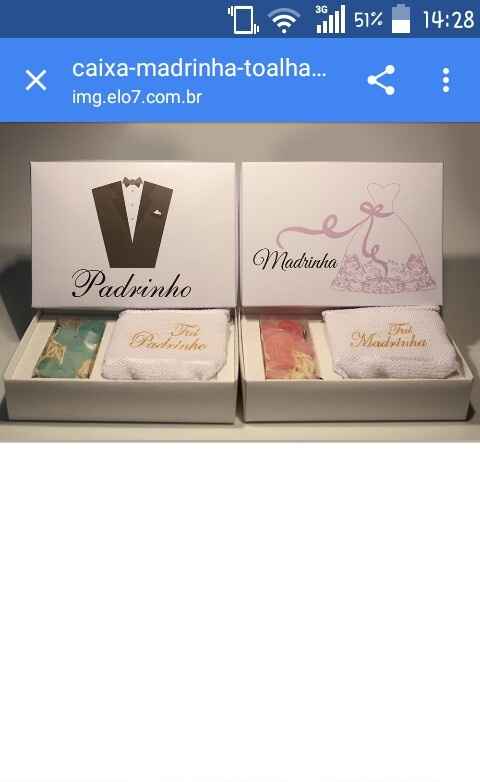 Lembrancinha para padrinhos e convidados. - 1
