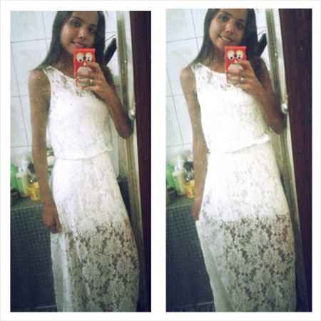 Vestido escolhido para as fotos externas - 1