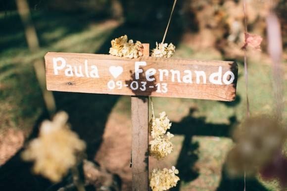 Plaquinhas de casamento 
