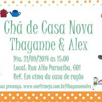 Convite chá de casa novaa