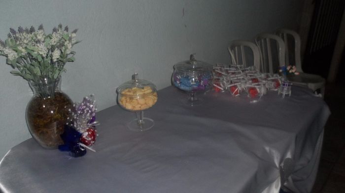 Mesa do café e lembrancinhas