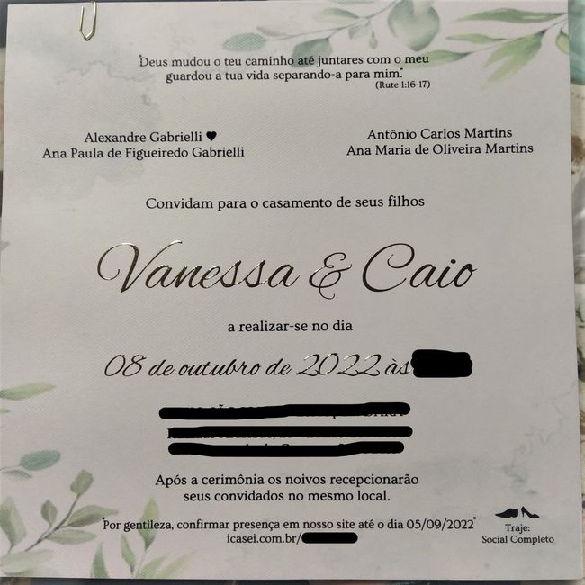 Meus convites chegaram! 2