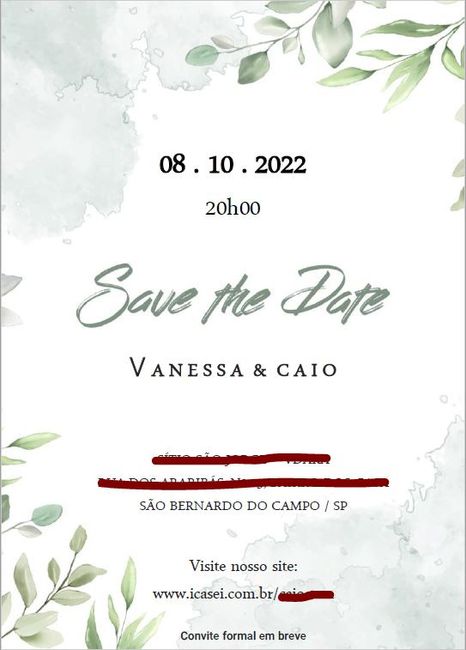 save the date enviados !!! 1