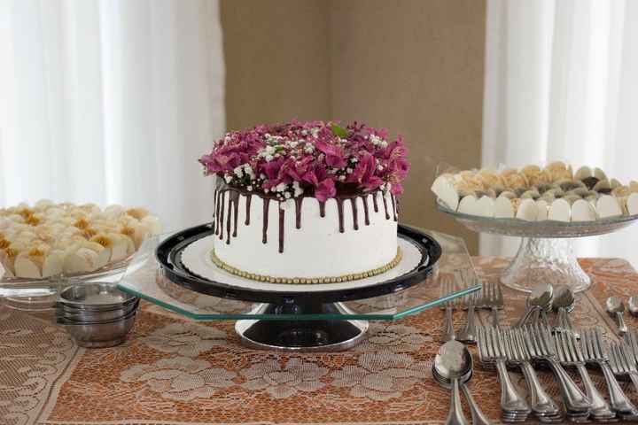 Mesa do bolo e sobremesa
