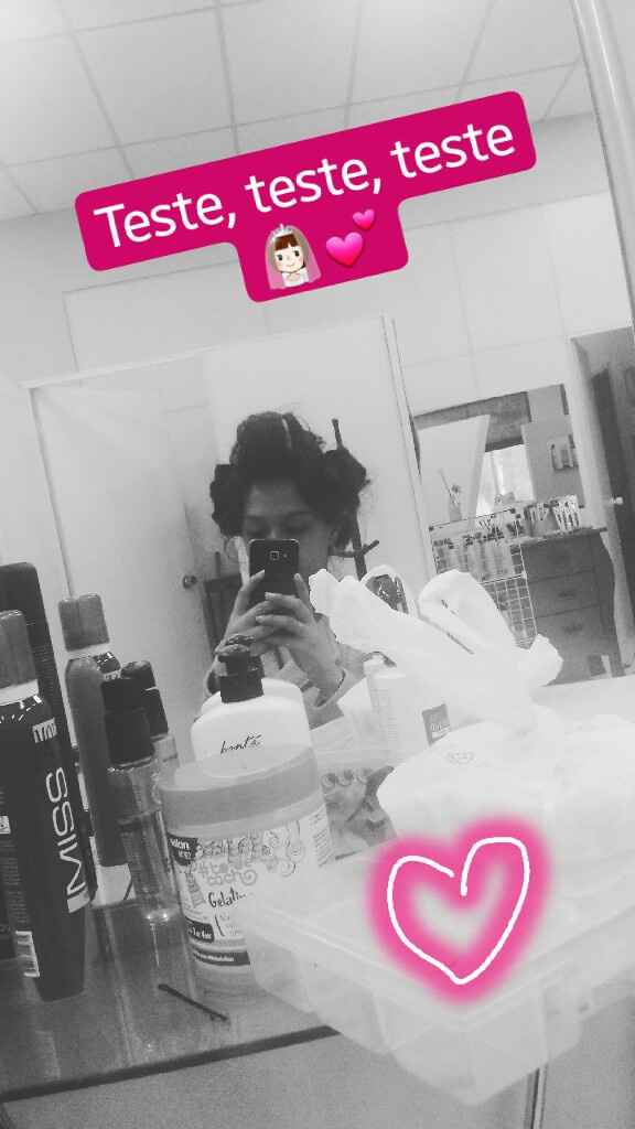  Teste de penteado #vemver 👰💕 - 1