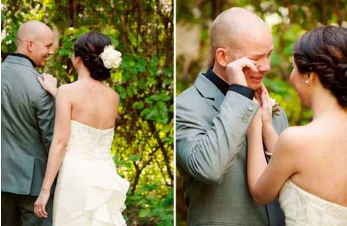 Noivos se vendo no casamento pela primeira vez  😍❤ - 12