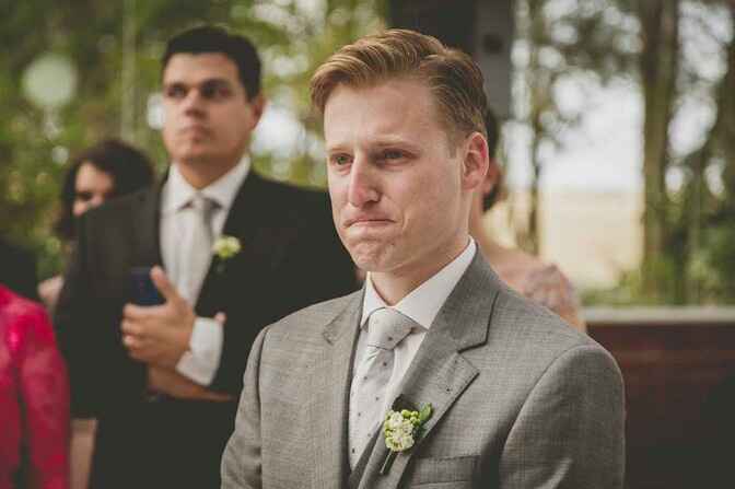 Noivos se vendo no casamento pela primeira vez  😍❤ - 15