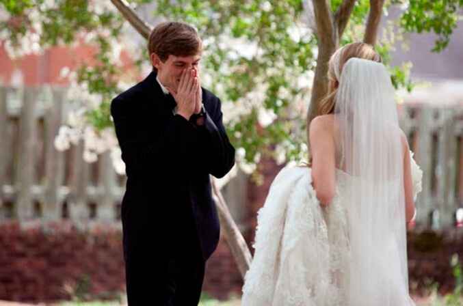 Noivos se vendo no casamento pela primeira vez  😍❤ - 16