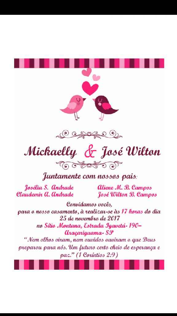 Meu convite 😍 - 1