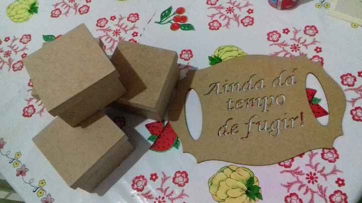 Plaquinha e caixinhas em mdf ❤ - 1