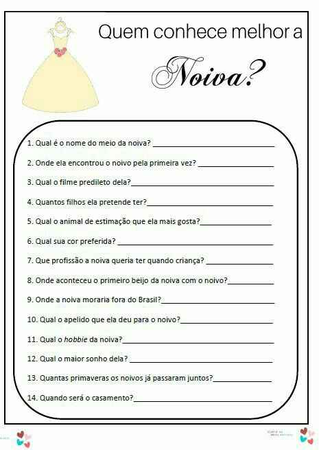 Brincadeiras para fazer no chá 💕 - 1