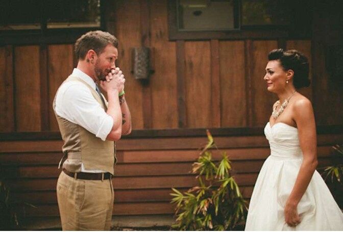 Noivos se vendo no casamento pela primeira vez  😍❤ - 14
