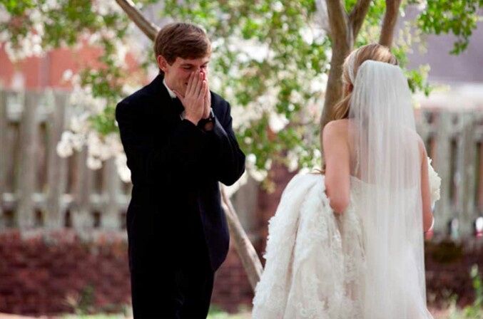 Noivos se vendo no casamento pela primeira vez  😍❤ - 16