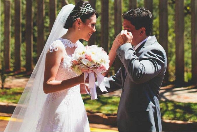 Noivos se vendo no casamento pela primeira vez  😍❤ - 17