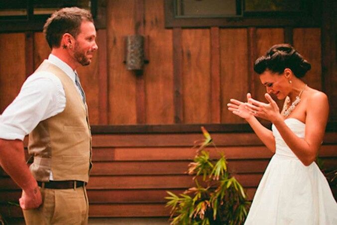 Noivos se vendo no casamento pela primeira vez  😍❤ - 19