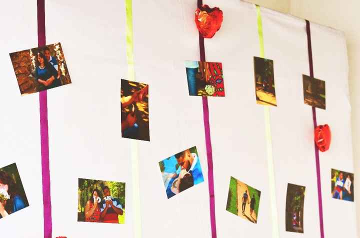 painel com fotos