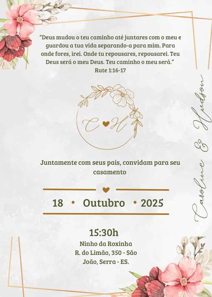 Convite casamento - 1