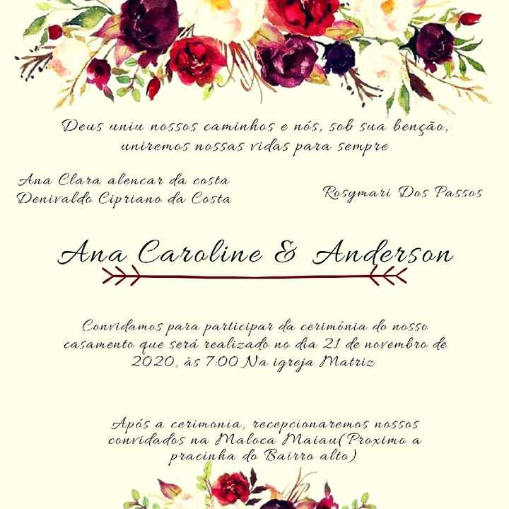 Meu convite de casamento - 1