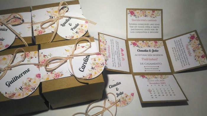 caixinhas para padrinhos e madrinhas