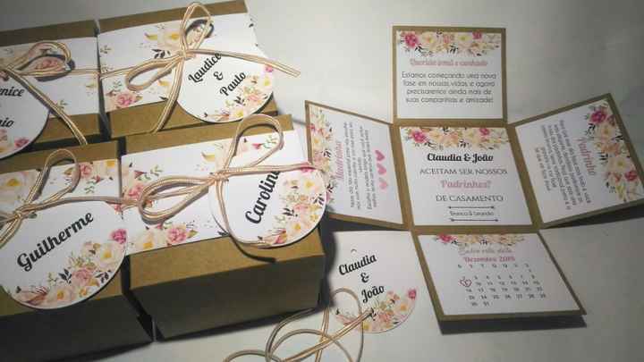 caixinhas para padrinhos e madrinhas