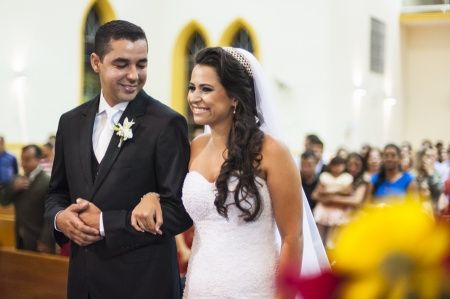 Eu e meu noivo no altar