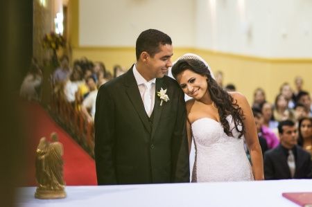 Eu e meu noivo no altar