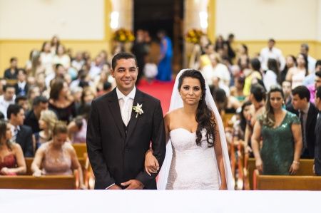 Eu e meu noivo no altar
