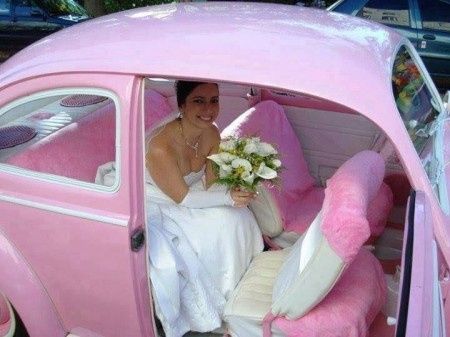 Fusca Rosa para Noiva