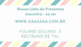 Tag Lista de Presente