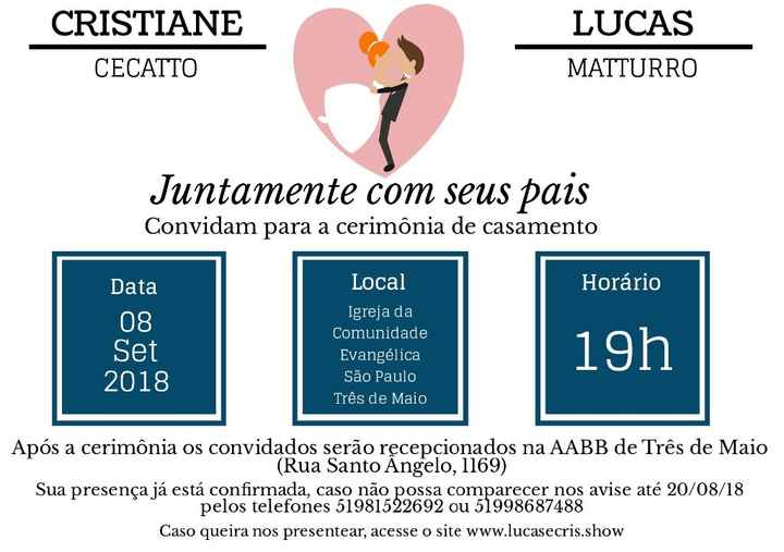 Convite feito por mim