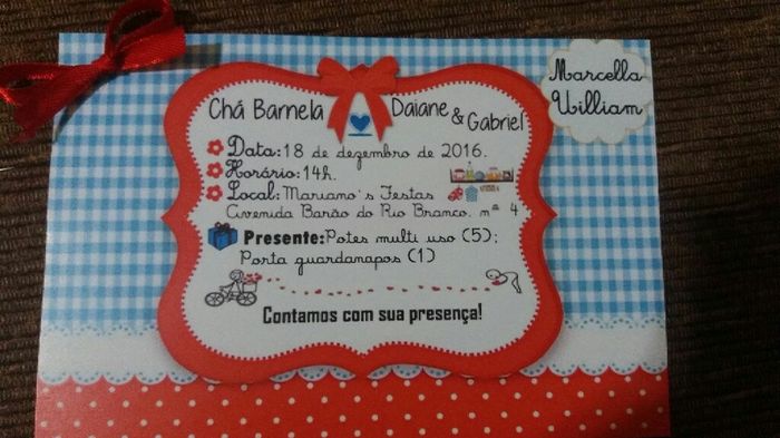 Convite chá barnela #diy - 2