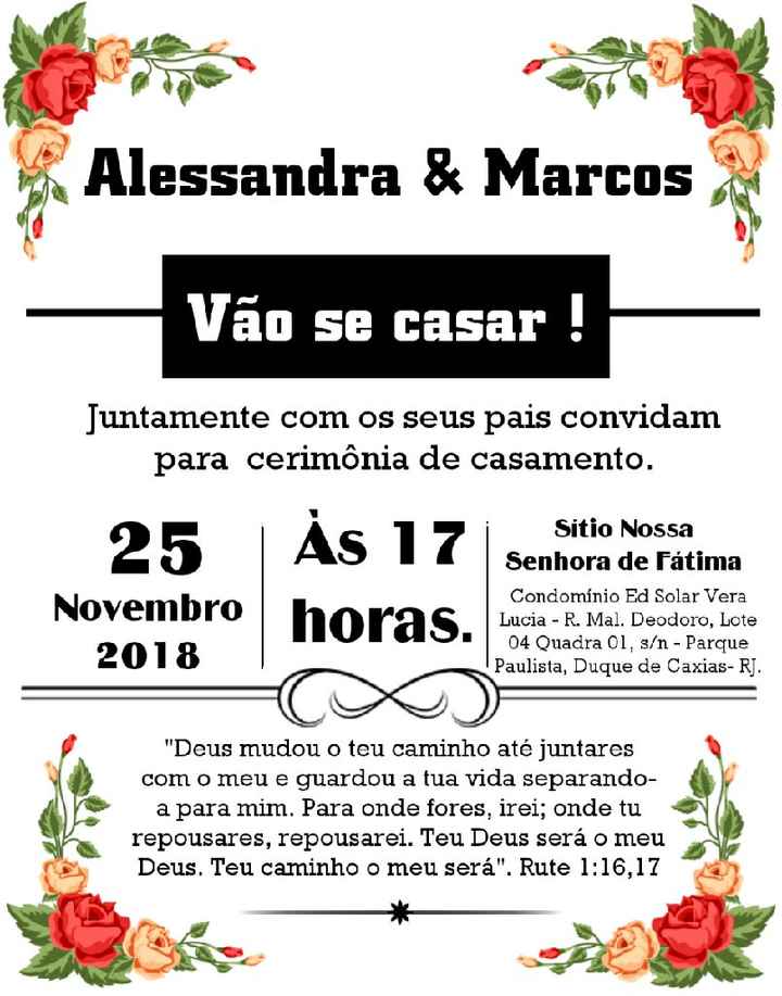  Convite de casamento - 2