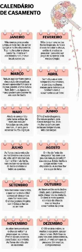  Calendário de casamento - 1