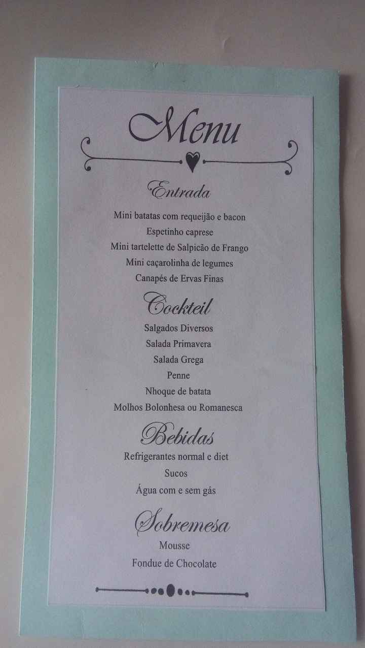 cardápio teste